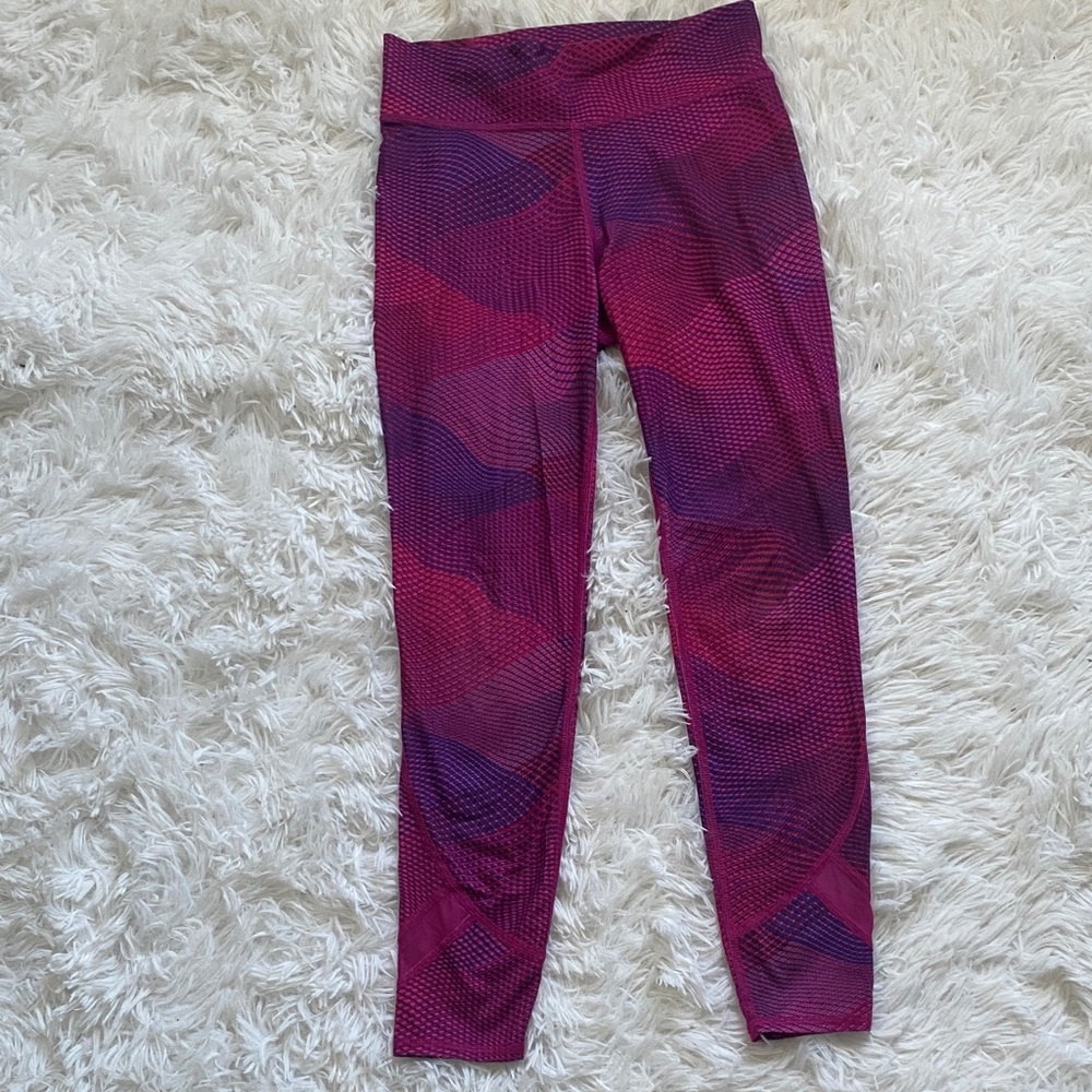 Girls 10-12 All in Motion Purple and Pink Patterned Leggings
